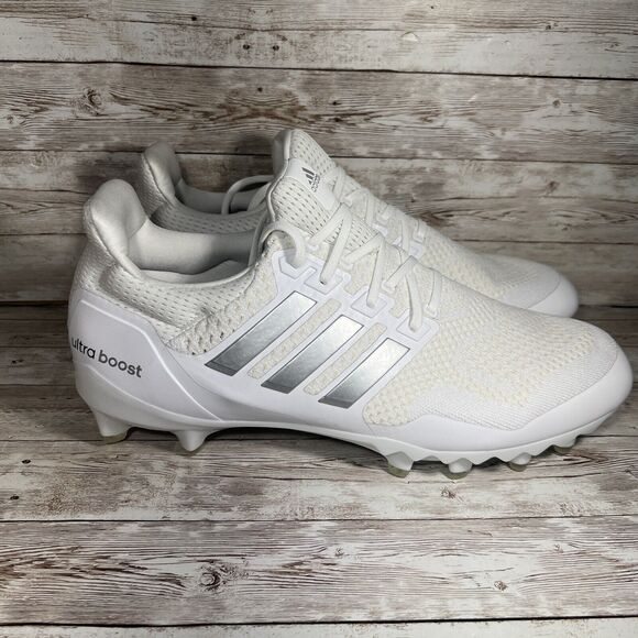 Adidas UltraBoost PE Football Cleat Shoe White/Silver Mens Size 13.5 HP8836 New main image 2